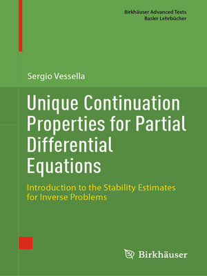 cover image of Unique Continuation Properties for Partial Differential Equations